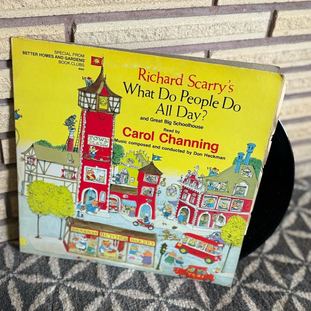 70's Richard Scarry's "What Do People Do All Day?" Record - Kids Learning Album
